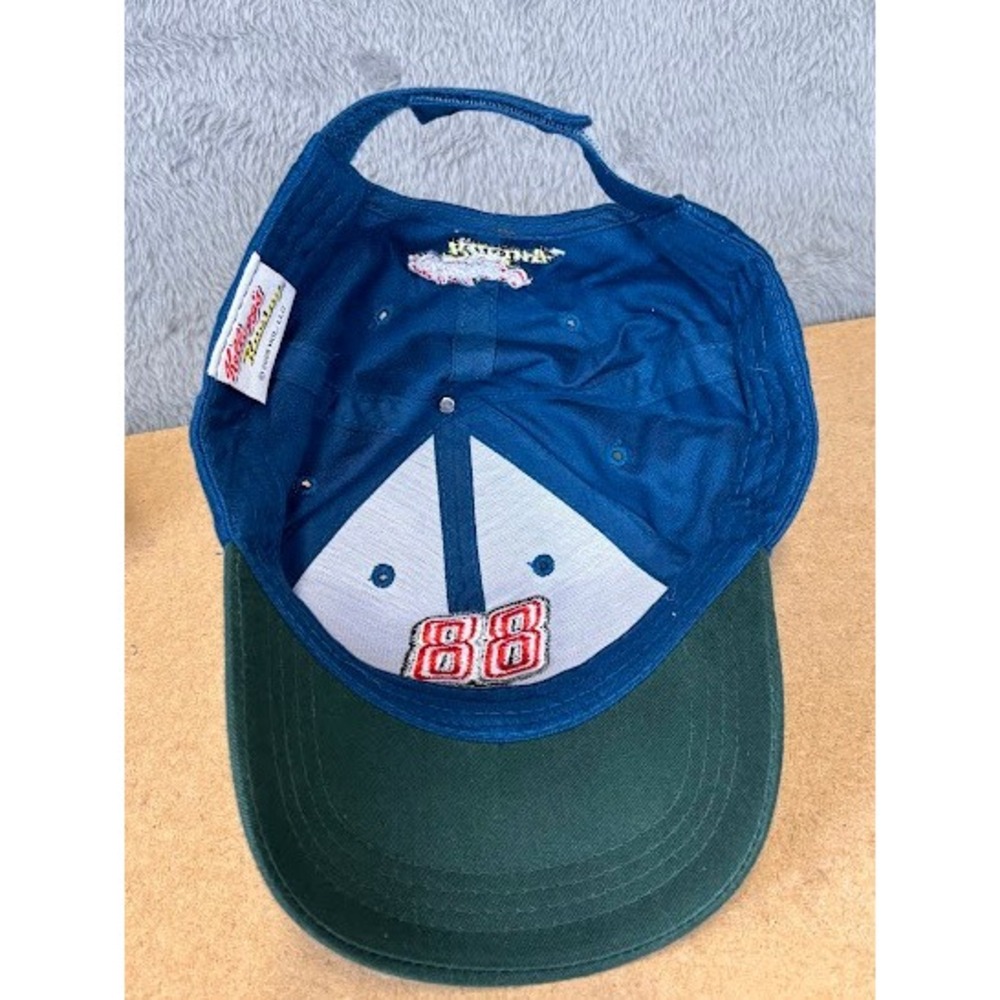 Dale Earnhardt Jr 88 NASCAR Hat Navy Blue Green Adjustable Baseball Cap Racing - Picture 7 of 8